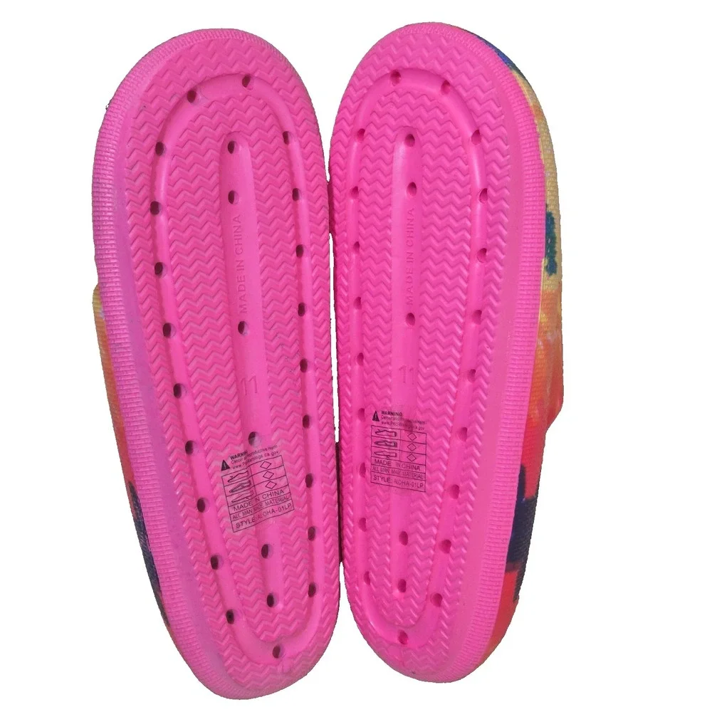 Mudd (Aloha)-01LP Tie-Dye Slide Sandals - Fuchsia Tie Dye Size 11 NWT